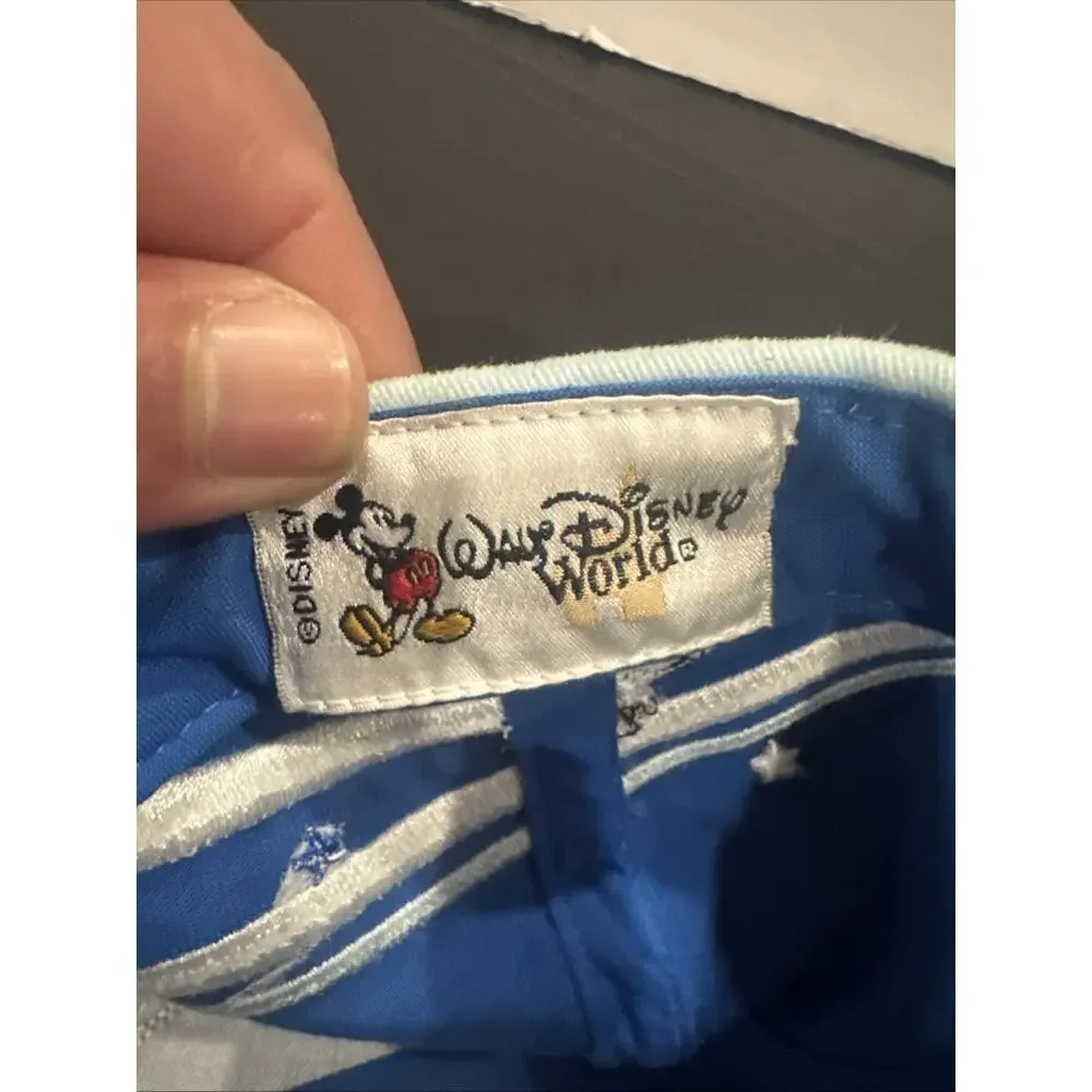 Disney World Sorcerer Mickey Fantasia Youth Blue Embroidered Baseball Hat Cap
